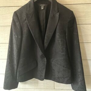 Louben Charcoal Textured Blazer